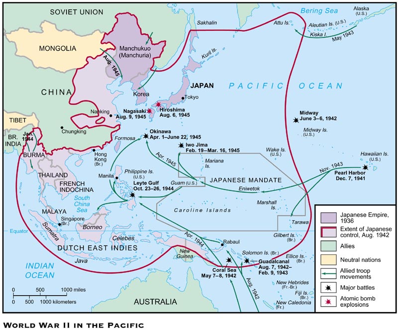 pacific wwii map